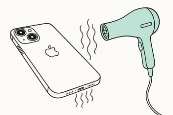 Erwärmen der Unterkante des iPhone 13jpg